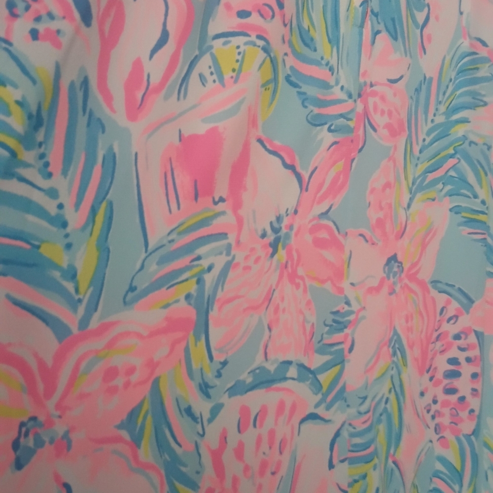 Lilly Pulitzer Maxi Dress Size 8 Taylee Blue Ibiza Gimme the Juice Blue/Pink - Picture 12 of 16